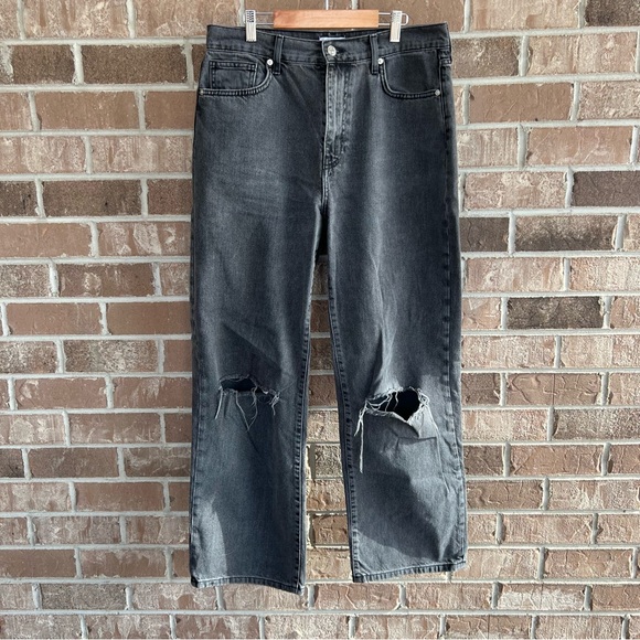 Forever 21 Denim - Forever 21 wide leg high-rise ripped jeans // size 30